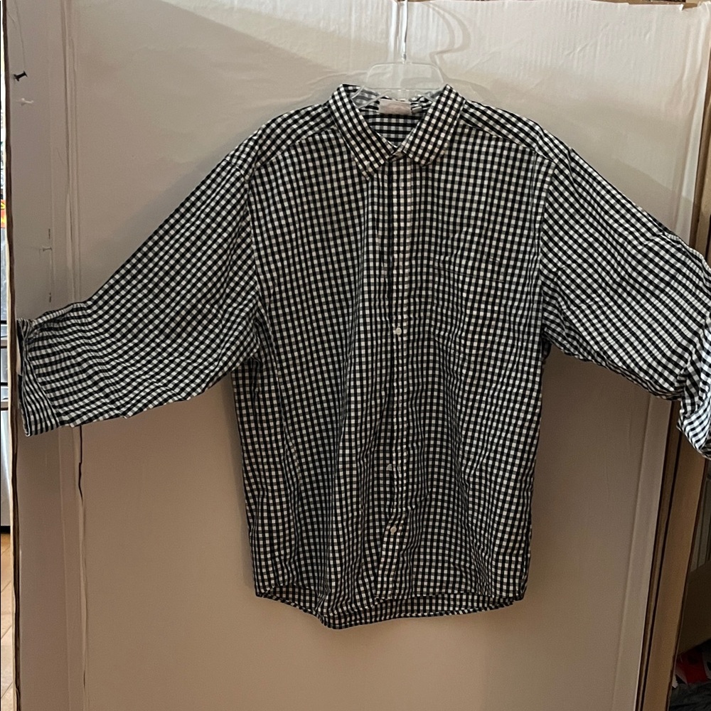 Previously loved Classic Black and White Gingham Men's Shirt. Casual wear also.